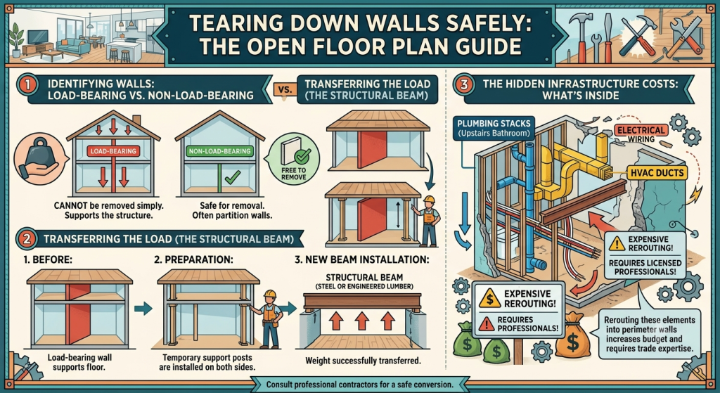 The Open Floor Plan Revolution: Tearing Down Walls Safely